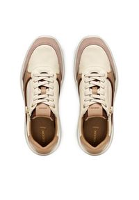Geox Sneakersy D Plummery D56YNE 0BC6P C1056 Écru. Materiał: skóra #5