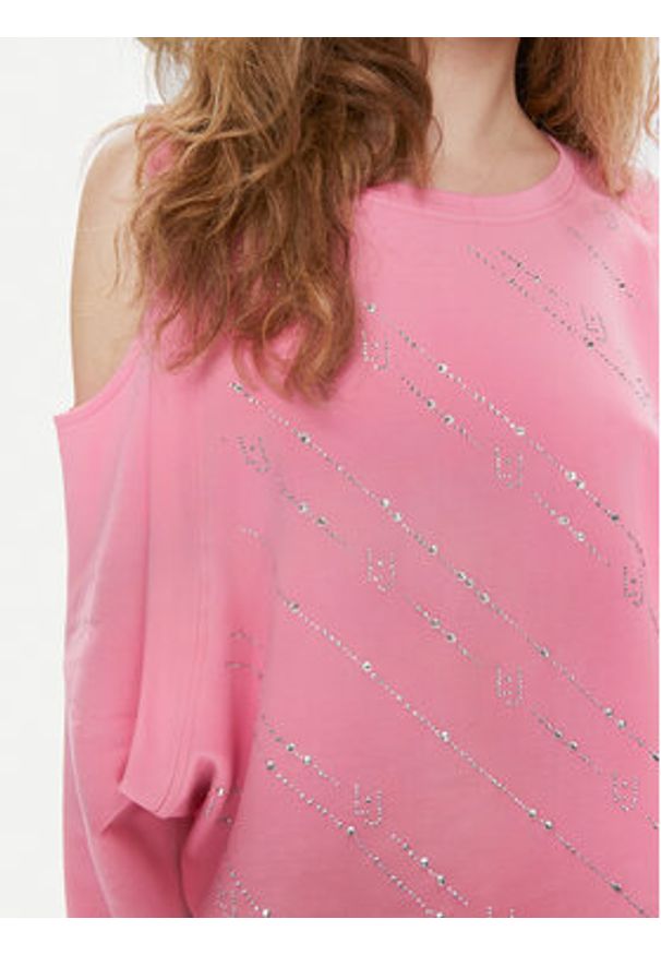 Liu Jo Sport Bluza TA4170 FS090 Różowy Regular Fit. Kolor: różowy. Materiał: bawełna. Styl: sportowy