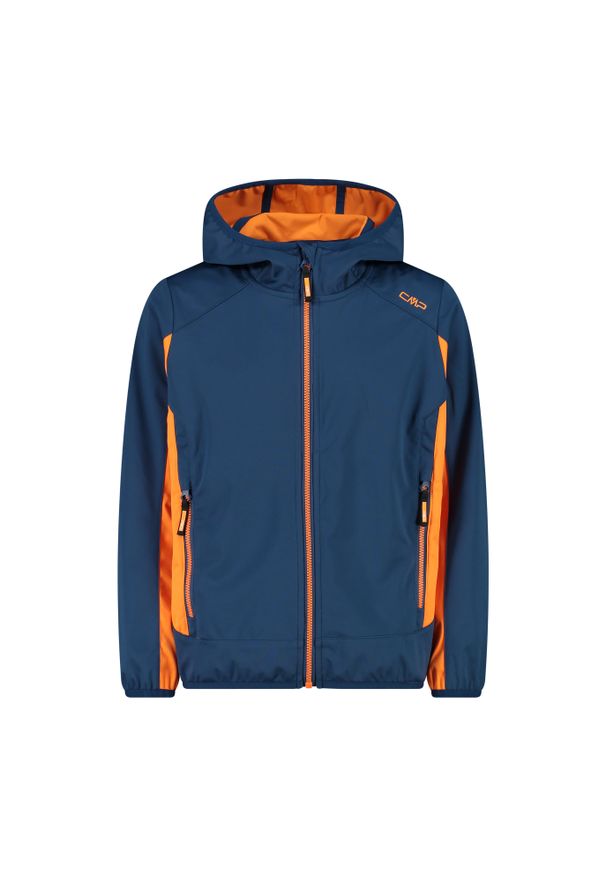 Kurtka chłopięca CMP Pristina. Kolor: niebieski. Materiał: softshell. Sport: turystyka piesza