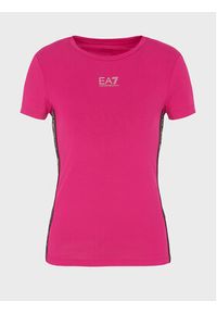 EA7 Emporio Armani T-Shirt 6RTT25 TJKUZ 1419 Różowy Regular Fit. Kolor: różowy. Materiał: syntetyk, wiskoza