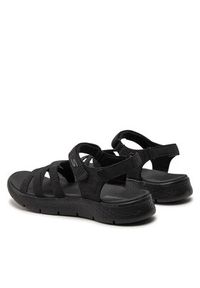 skechers - Skechers Sandały Go Walk Flex Sandal-Sunshine 141450/BBK Czarny. Kolor: czarny. Materiał: materiał #5