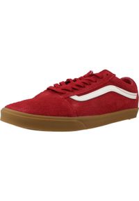 Tenisówki Vans Model Old Skool Lowpro Kolor Czerwony. Kolor: czerwony. Materiał: tkanina, skóra