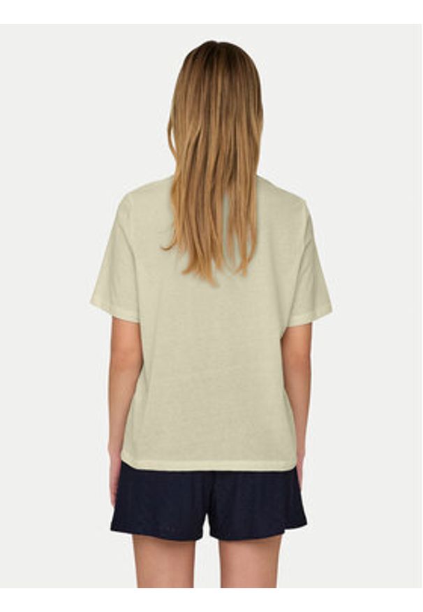 only - ONLY T-Shirt Bilins 15320615 Żółty Regular Fit. Kolor: żółty. Materiał: bawełna