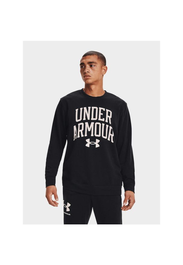 Under Armour - Bluza fitness męska UNDER ARMOUR Rival Terry Crew. Kolor: czarny. Sport: fitness