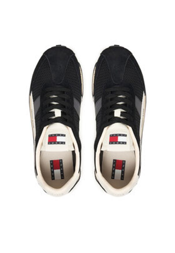 Tommy Jeans Sneakersy Tjw Retro Runner Archive EN0EN03013 Czarny. Kolor: czarny. Materiał: zamsz, skóra