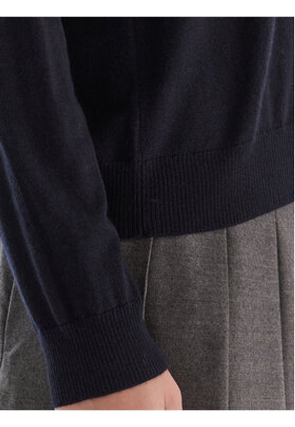 Weekend Max Mara Sweter Fiocchi 2525366042 Granatowy Regular Fit. Kolor: niebieski. Materiał: wełna