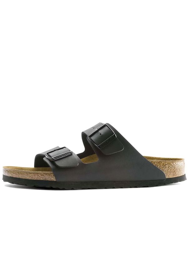 Birkenstock Arizona Czarne Kapcie Dorosłych. Okazja: na co dzień. Kolor: czarny. Styl: casual, sportowy