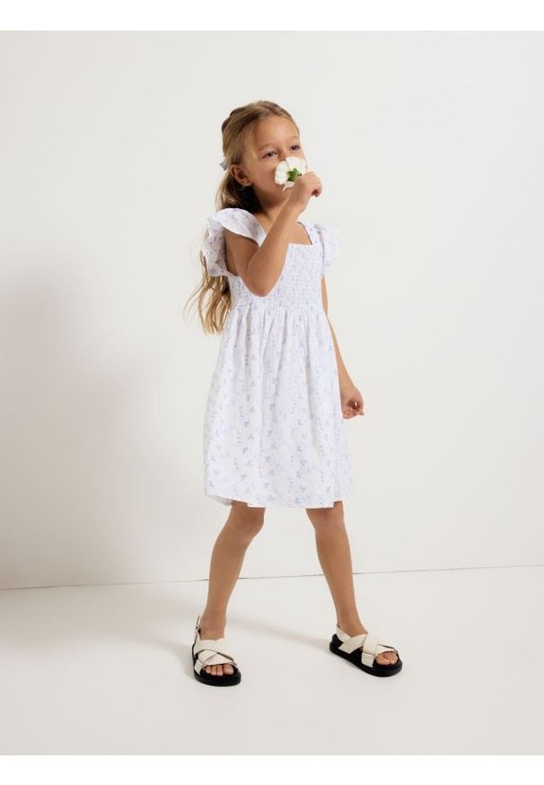 Reserved - Bawełniana sukienka - wielobarwny. Materiał: bawełna