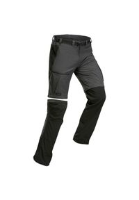 FORCLAZ - Spodnie trekkingowe męskie Forclaz MT500 2w1. Kolor: czarny, wielokolorowy, szary. Materiał: elastan, poliamid, poliester, materiał