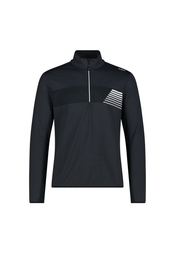 Golf męski techniczny CMP 34L4137. Okazja: na co dzień. Typ kołnierza: golf. Kolor: czarny. Styl: casual, sportowy