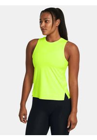 Under Armour - Koszulka damska tank top UNDER ARMOUR 1383363 bez rękawów. Kolor: żółty. Materiał: nylon. Długość rękawa: bez rękawów