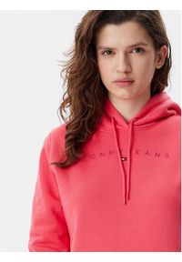 Tommy Jeans Bluza Tonal Linear DW0DW20304 Różowy Regular Fit. Kolor: różowy. Materiał: bawełna #2