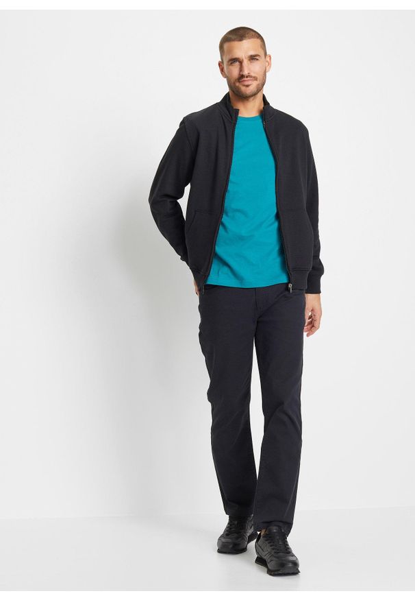 bonprix - T-shirt z czystej bawełny (2 szt.). Kolor: niebieski. Materiał: bawełna, materiał