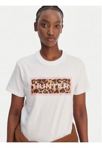 Hunter T-Shirt Essentials HARW0011261 Biały Regular Fit. Kolor: biały. Materiał: bawełna #2