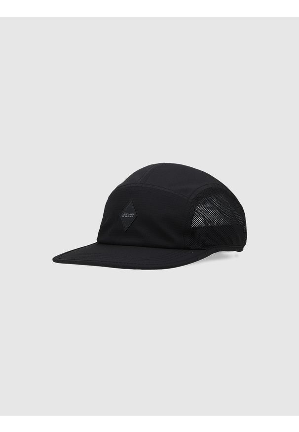 4f - 4F Czapka do biegania uniseks - czarna L/XL. Kolor: czarny. Materiał: materiał, syntetyk, włókno. Styl: sportowy