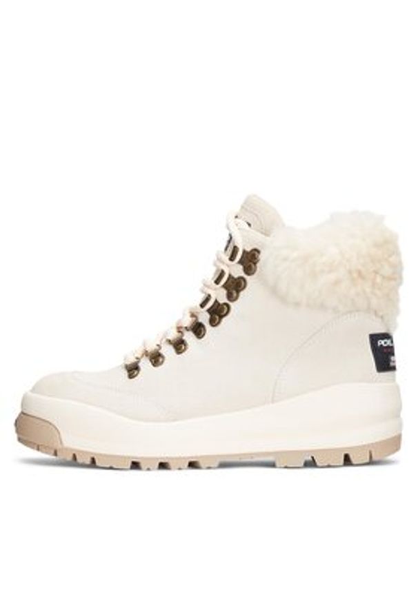 Polo Ralph Lauren Trzewiki 804917245001 Écru. Kolor: kremowy. Materiał: skóra, zamsz