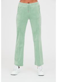 Juicy Couture - JUICY COUTURE Seledynowe spodnie dresowe Tina. Kolor: niebieski. Materiał: dresówka #1