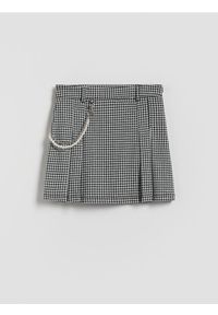 Reserved - Plisowana spódnica z łańcuszkiem - wielobarwny. Materiał: tkanina, wiskoza. Długość: krótkie #1