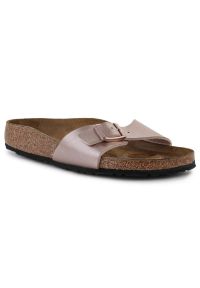 Klapki Birkenstock Madrid Copper W 1023927 beżowy. Kolor: beżowy. Materiał: materiał, syntetyk, skóra. Sezon: lato