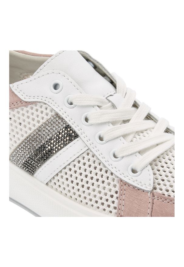 Różowe Sneakersy S.Barski Sportowe Obuwie Damskie. Okazja: na co dzień. Kolor: różowy. Materiał: materiał. Wzór: gładki