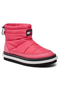 Tommy Jeans Botki Tjw Padded Flat Boot EN0EN02292 Różowy. Kolor: różowy. Materiał: materiał #5