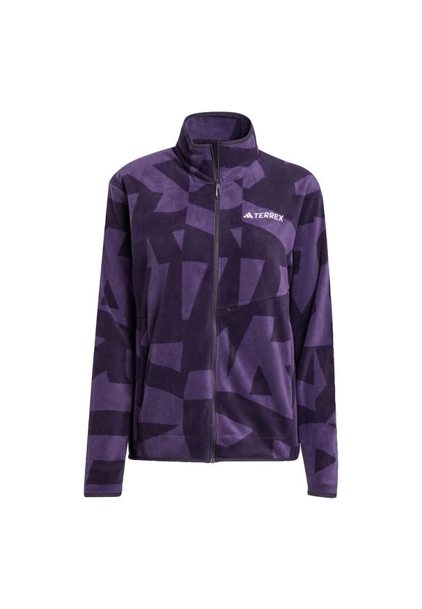 Adidas - Bluza Terrex Multi Printed Full-Zip Fleece. Kolor: wielokolorowy, czarny, fioletowy. Materiał: polar, materiał