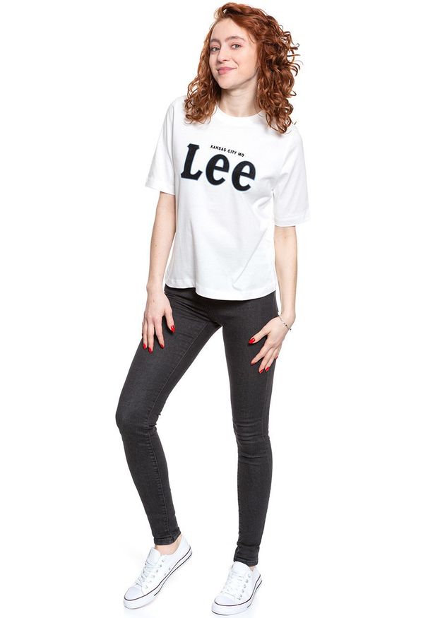 Lee - LEE T SHIRT DAMSKI TEE OFF WHITE L43RAIMK 112109738