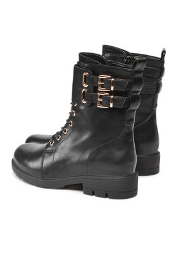 DeeZee Trzewiki WS2167-06 Czarny. Kolor: czarny. Materiał: skóra