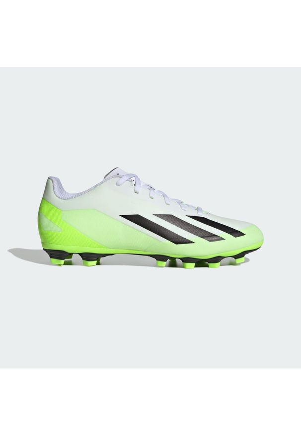 Buty do piłki nożnej męskie Adidas X Crazyfast.4 FxG. Kolor: biały, czarny, żółty, wielokolorowy