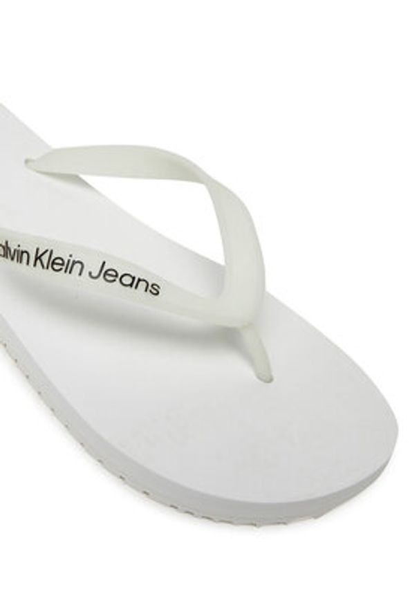 Calvin Klein Jeans Japonki Beach Sandal Transparent Tpu YM0YM01267 Biały. Kolor: biały