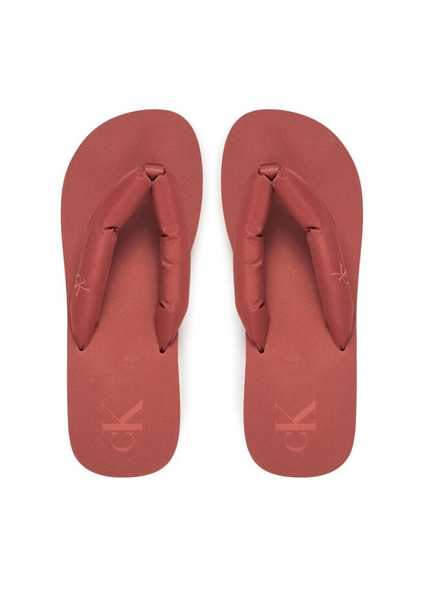 Japonki Calvin Klein Jeans. Kolor: brązowy