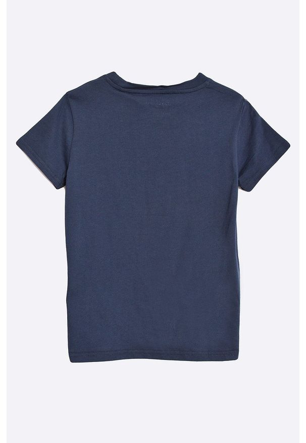 Pepe Jeans - T-shirt dziecięcy 140-176 cm. Okazja: na co dzień. Kolor: niebieski. Materiał: dzianina. Wzór: nadruk. Styl: casual