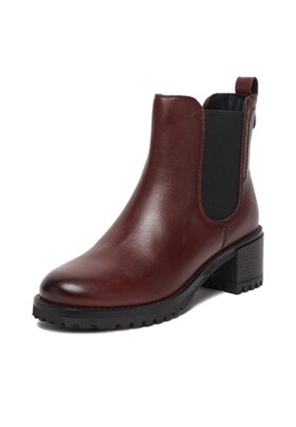 Lasocki Botki CEO-WI23-TR24-02 Bordowy. Kolor: czerwony. Materiał: skóra