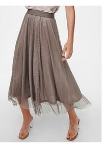 only - ONLY Spódnica midi 15214303 Brązowy Regular Fit. Kolor: brązowy. Materiał: syntetyk #3