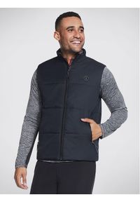 skechers - Skechers Bezrękawnik Goshield Vest JA21 Czarny Regular Fit. Kolor: czarny. Materiał: syntetyk. Długość rękawa: bez rękawów