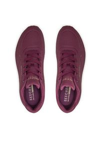 skechers - Skechers Sneakersy Uno Stand On Air 73690/PLUM Bordowy. Kolor: czerwony. Materiał: skóra