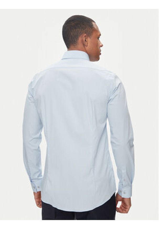 Calvin Klein Koszula Geometric Print K10K112609 Niebieski Slim Fit. Kolor: niebieski. Materiał: bawełna. Wzór: nadruk