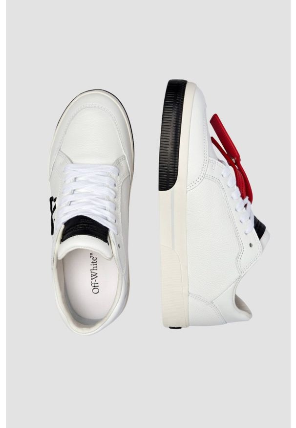 OFF-WHITE Białe sneakersy New Low Vulcanized Leather. Kolor: biały
