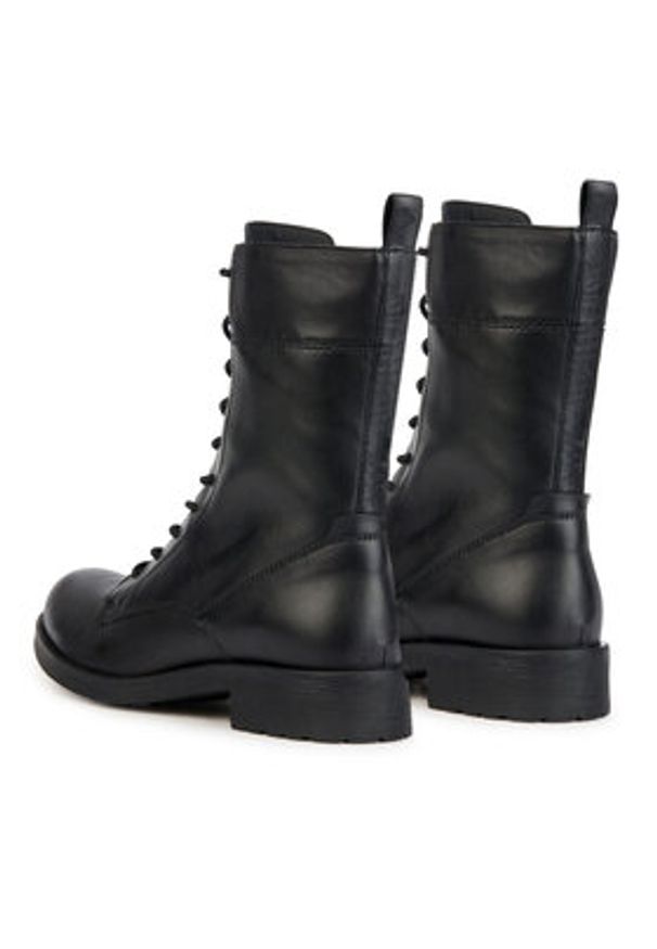 Geox Trzewiki D Rawelle D366RA 000TU C9999 Czarny. Kolor: czarny. Materiał: skóra