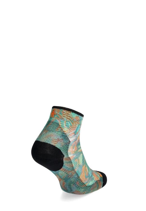 Skarpety rowerowe damskie Smartwool Bike Zero Cushion Jungle Music Print Ankle. Kolor: zielony. Wzór: nadruk