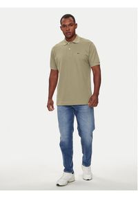 Lacoste Polo L1212 Beżowy Regular Fit. Typ kołnierza: polo. Kolor: beżowy. Materiał: bawełna #4