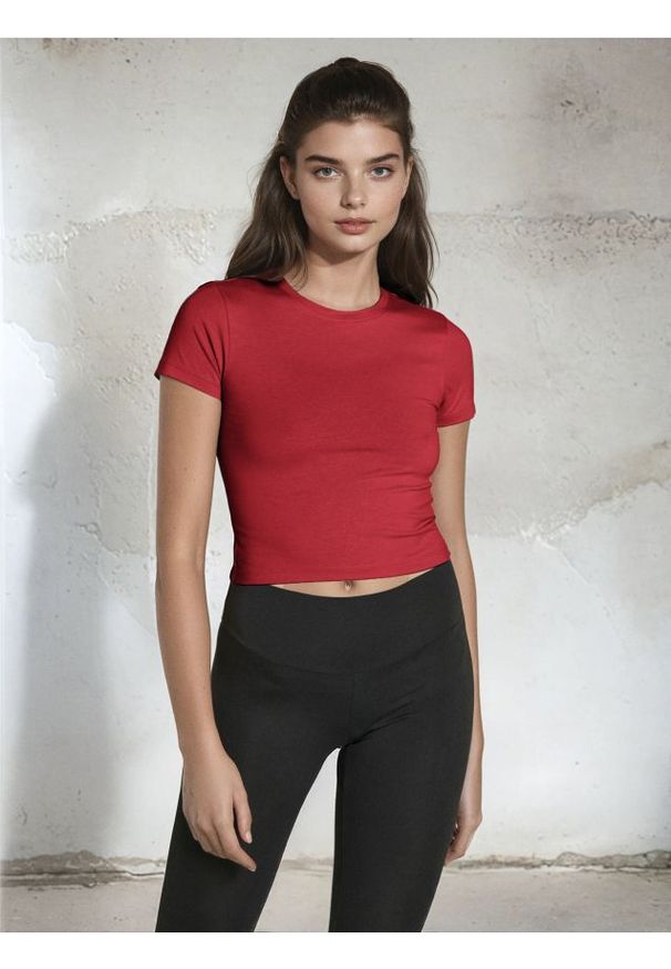 Sinsay - Crop top - czerwony. Kolor: czerwony