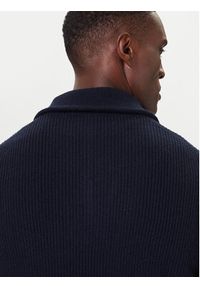Bugatti Sweter 7500-85566D Granatowy Regular Fit. Kolor: niebieski. Materiał: wełna #2