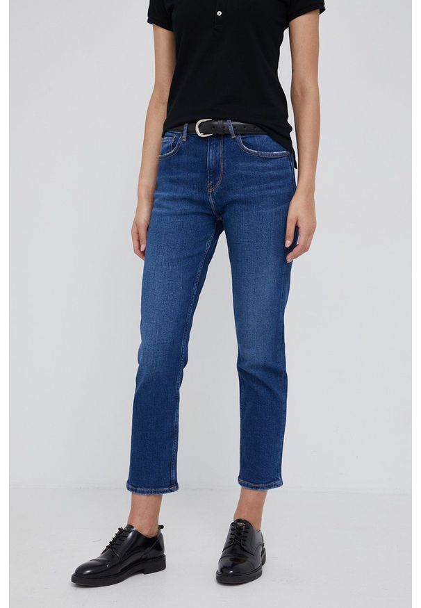 Pepe Jeans Jeansy damskie high waist. Stan: podwyższony. Kolor: niebieski