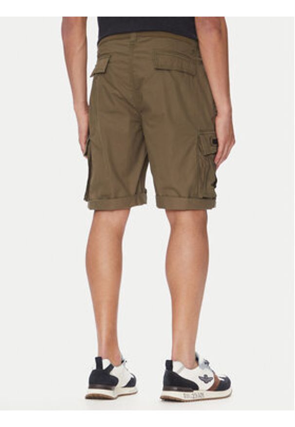 Aeronautica Militare Szorty materiałowe 251BE250CT3501 Khaki Regular Fit. Kolor: brązowy. Materiał: bawełna