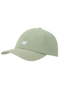 Czapka New Balance LAH51004GAS - zielona. Kolor: zielony. Materiał: bawełna, materiał. Styl: klasyczny