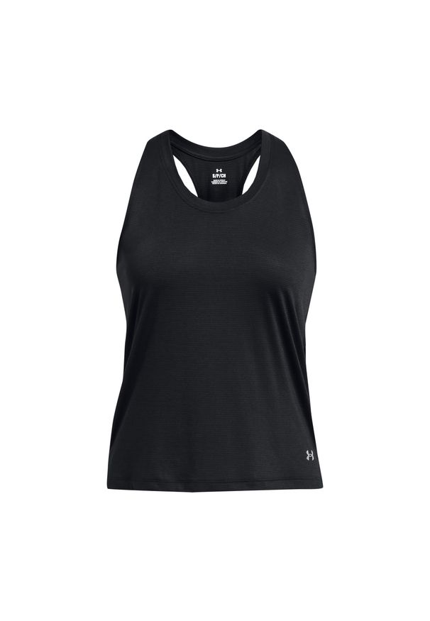 Damski tank top Under Armour Streaker. Kolor: czarny. Długość rękawa: bez rękawów. Sport: bieganie