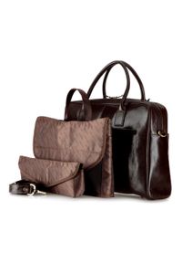 Wittchen - Damska torba na laptopa skórzana z akcesoriami brązowa. Kolor: brązowy. Materiał: skóra. Styl: elegancki #4