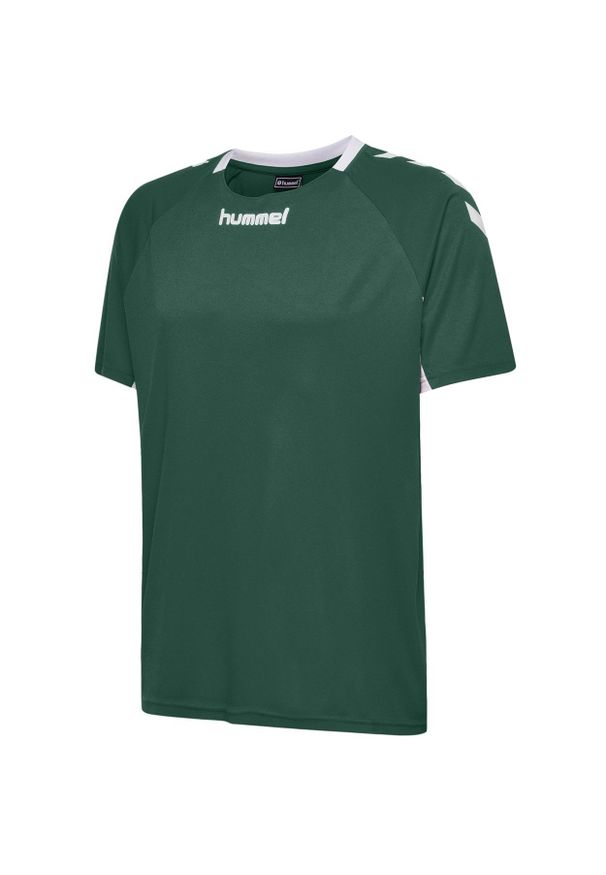 Koszulka sportowa z krótkim rękawem dla dzieci Hummel Core Kids Team Jersey S/S. Kolor: biały, wielokolorowy, zielony. Materiał: jersey. Długość rękawa: krótki rękaw. Długość: krótkie