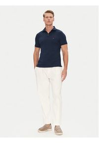 TOMMY HILFIGER - Tommy Hilfiger Polo 1985 MW0MW17771 Granatowy Slim Fit. Typ kołnierza: polo. Kolor: niebieski. Materiał: bawełna #4